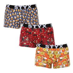 Styx 3PACK pánske boxerky art športová guma viacfarebné (3G13714) - veľkosť XXL