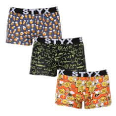 Styx 3PACK pánske boxerky art športová guma viacfarebné (3G13724) - veľkosť L