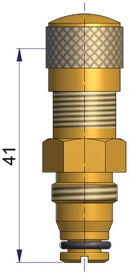 SCHRADER T0RJ670 bezdušový ventil EM – dĺžka 41mm