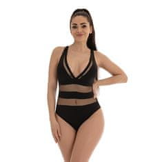 Vero Moda Dámske jednodielne plavky VMELAINE 10308194 Black (Veľkosť L)