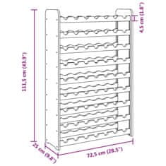 Vidaxl Stojan na víno 72,5x25x111,5 cm borovicový masív