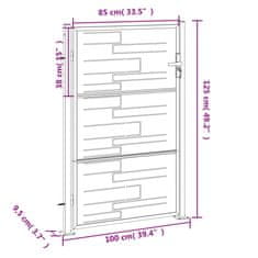 Petromila vidaXL Záhradná brána 100x125 cm, nehrdzavejúca oceľ