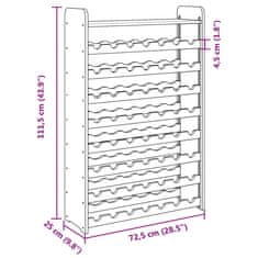 Vidaxl Stojan na víno s hornou doskou 72,5x25x111,5cm borovicový masív