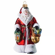 Decor By Glassor Vianočná figúrka Santa s lampášom