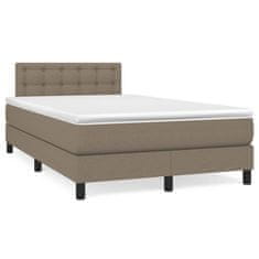 shumee Boxspring posteľ s matracom sivohnedá 120x190 cm látka