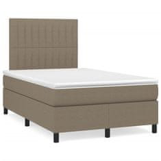 shumee Boxspring posteľ s matracom sivohnedá 120x190 cm látka