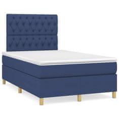 shumee Boxspring posteľ s matracom modrá 120x190 cm látka