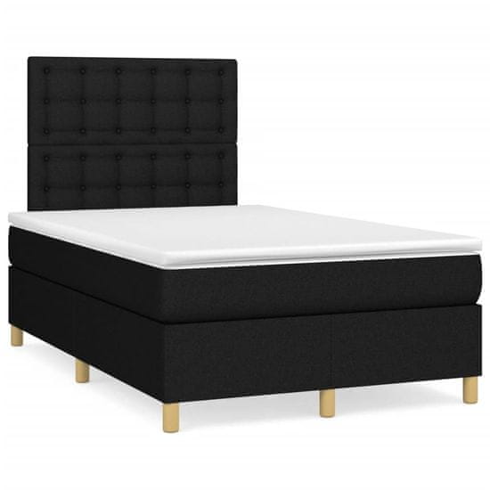 shumee Boxspring posteľ s matracom čierna 120x190 cm látka