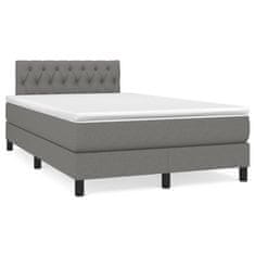 shumee Boxspring posteľ s matracom a LED, tmavosivá 120x190 cm, látka