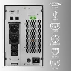 Qoltec UPS | 3kVA | 3000W | Účinník 1,0 | LCD | EPO | USB | On-line