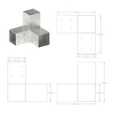 Vidaxl Trámová spojka v tvare Y 81x81 mm pozinkovaný kov