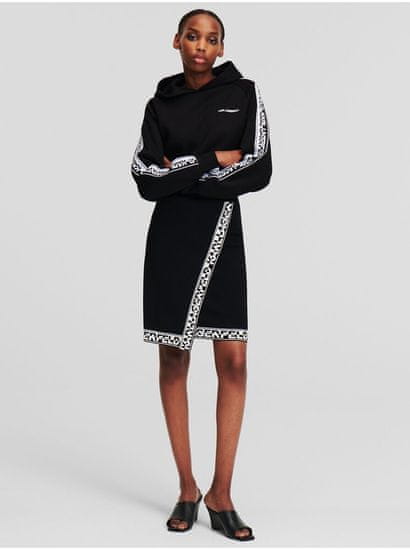 Karl Lagerfeld Čierna dámska úpletová sukňa KARL LAGERFELD Logo Knit Skirt
