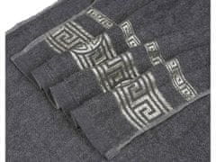 sarcia.eu Sivá bavlnená uterák s ozdobnou vyšívanou, kúpeľný uterák, egyptský vzor 70x135 cm x3