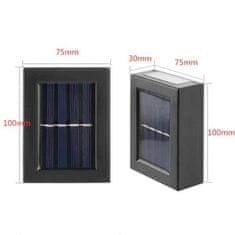 Vodoodolná solárna automatická lampa (2 ks, veľkosť 10 x 7,5 x 3 cm) | DUOLUMO