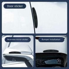 JOIRIDE® Univerzálne silikónové chrániče na dvere auta (4 ks, 103 x 19 x 9 mm) – biela farba | IMPACTIKO 