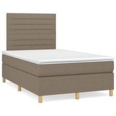 shumee Boxspring posteľ s matracom sivohnedá 120x190 cm látka