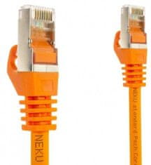 sapro SFTP Patch Kábel Neku 2x RJ45 CAT7 PiMF, PE, PoE, 15m, oranžový 