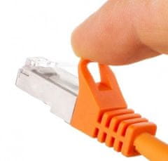 sapro SFTP Patch Kábel Neku 2x RJ45 CAT7 PiMF, PE, PoE, 15m, oranžový 