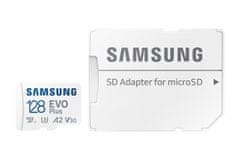 SAMSUNG EVO Plus/micro SDXC/128GB/UHS-I U3 / Class 10/+ Adaptér/Biela