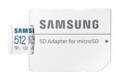 SAMSUNG EVO Plus/micro SDXC/512GB/UHS-I U3 / Class 10/+ Adaptér/Biela