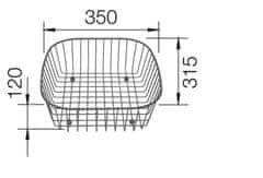 BLANCO kôš na riad nerez pre FLEX, TOP nerez univ.kôš do vaničky drezu 514238 prísl. - Blanco