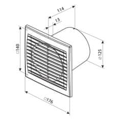 VENTS Ventilátor VENTS 125S