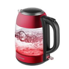 Solex Kanvica rýchlovarná CONCEPT RK4081 GLASS RED 1,7L