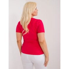 RELEVANCE Dámske bavlnené tričko s potlačou plus size červené RV-TS-9480.85_407483 Univerzálne