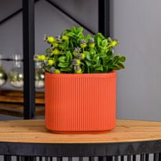 botle Keramický obal na kvetináč Orange 14,5 cm H13,5 cm Mat Moderný štýlový