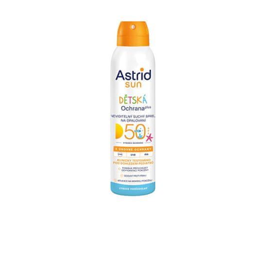 Astrid Detský neviditeľný suchý sprej na opaľovanie SPF 50 Sun 150 ml