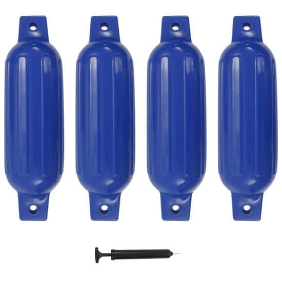 Vidaxl Lodný nárazník 4 ks, modrý 41x11,5 cm, PVC