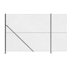 Vidaxl Drôtený plot s prírubou antracitový 1,8x25 m