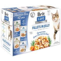 Brit Kapsičky Care Cat Flavour box filety v želé Multi 12x85g