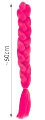Soulima Syntetické vlasy vo vrkočoch - tmavo - ružové