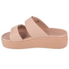 Crocs Šľapky béžová 36 EU Brooklyn Low Wedge