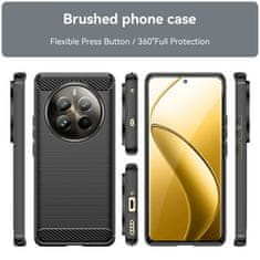 Techsuit Puzdro Carbon Bush TPU pre Realme 12 Pro/12 Pro+ - Čierna KP31028