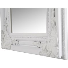 KONDELA Zrkadlo, drevený rám bielej farby, MALKIA TYP 8