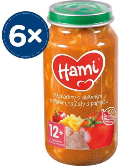 Hami Makaróny s duseným bravčovým, paradajkami a paprikou 6 x 250 g