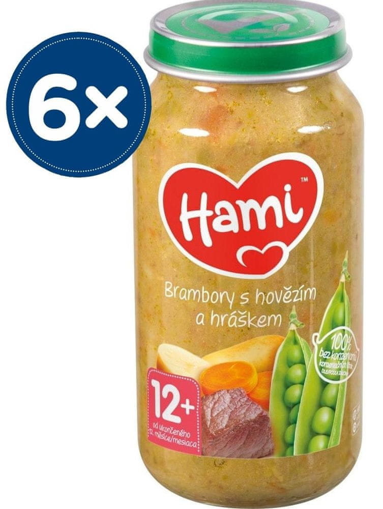 Hami Zemiaky s hovädzím a hráškom 6 x 250 g