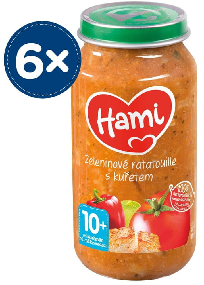 Hami Zeleninový tanier s kuraťom 6 x 250 g