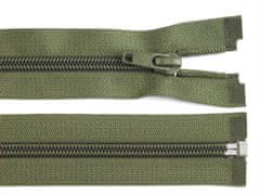 Špirálový zips No 5 dĺžka 55 cm bundový POL - zelená olivová