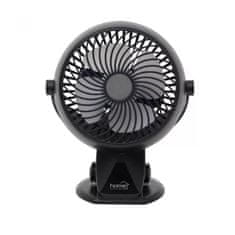 Home Ventilátor stolový 10cm na štipec nabíjateľný HOME CLF10/BK