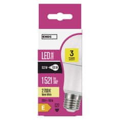 EMOS 8 + 2 zdarma – LED žiarovka Classic A60 / E27 / 14 W (100 W) / 1 521 lm / teplá biela