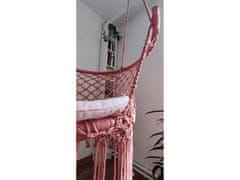 sarcia.eu Ružový visiaci kreslo s vankúšom RIVO 120x60/80 cm 