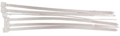 MEGA Sťahovacie pásky (biele) 2,5mm*100mm 100 ks