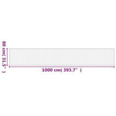 Petromila vidaXL Koberec obdĺžnikový čierny 80x1000 cm bambus