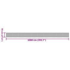 Petromila vidaXL Koberec obdĺžnikový bledý prírodný 70x1000 cm bambus