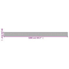 Petromila vidaXL Koberec obdĺžnikový čierny 60x1000 cm bambus