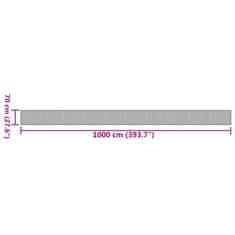 Petromila vidaXL Koberec obdĺžnikový hnedý 70x1000 cm bambus