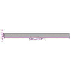 Petromila vidaXL Koberec obdĺžnikový tmavohnedý 60x1000 cm bambus